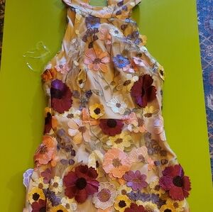 Floral Embroidered Mini Dress